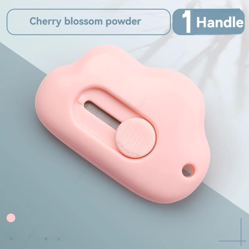 1-3 Piece Cuter Mini Clouds Utility Knife Knife Paper Cutter Art Pcreative Cloud Cute Cartoon Box Knife Stationery Tape Cutter Three-color Optional 1PCS pink