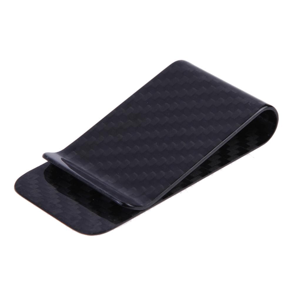 Anself Real Carbon Fiber Money Clip Business Card Credit Card Cash Wallet