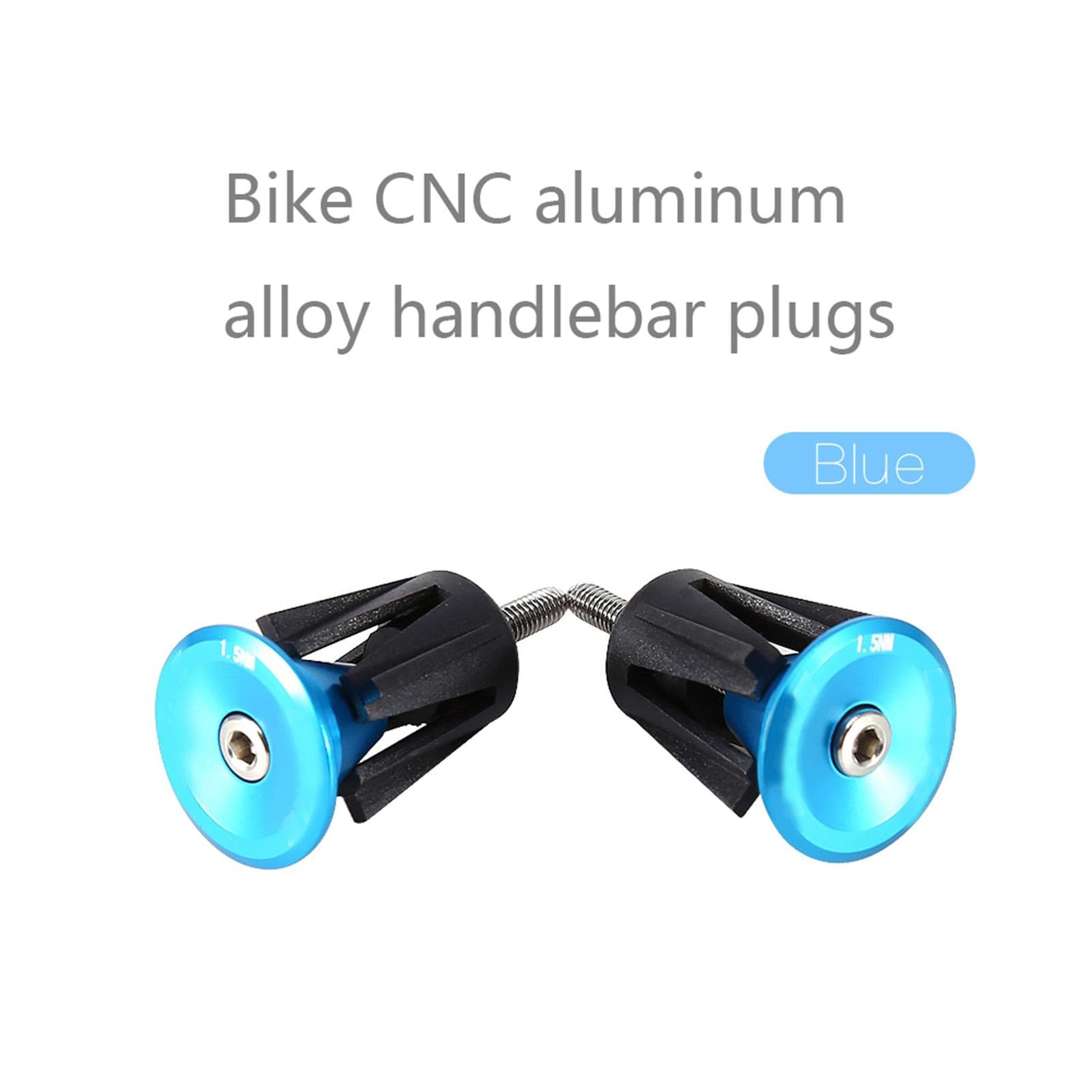1 Pair Bike Bicycle Aluminum Handlebar Grips Cap Plug Handle Bar Caps End Plugs Blue