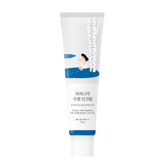 Birch Juice Moisturizing Sunscreen SPF 50+ Blocks UVA/UVB Nourishes Cells Enhances Elasticity 50ml Wrinkle Prevention Sunscreen for All Skin Types 50ML