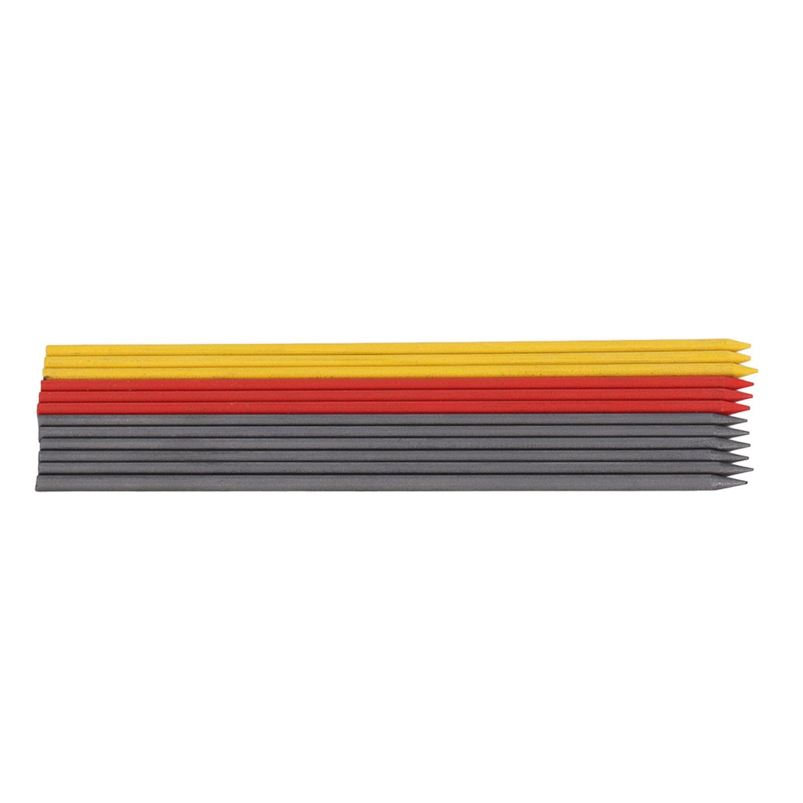 12Pcs HB Carpenter Pencil Refill Set 2.8mm Black Red Yellow Mechanical Deep Hole Carpenter Pencil