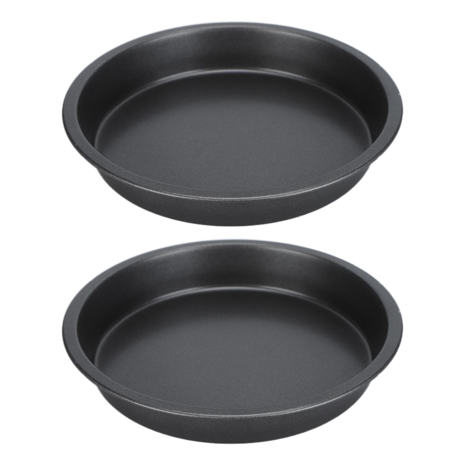 2Pcs Non Stick Pizza Pan Deep Thickened Carbon Steel Baking Pan for Kitchen Bakery12in 6 Inch