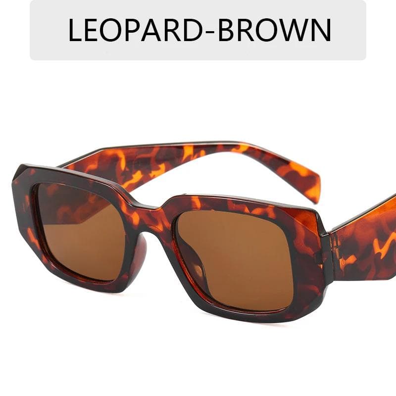 Small Polygon Rectangle Frame Sunglasses Women Men UV400 Protection Fashion Designer Brand Classic Black Shades 1PC