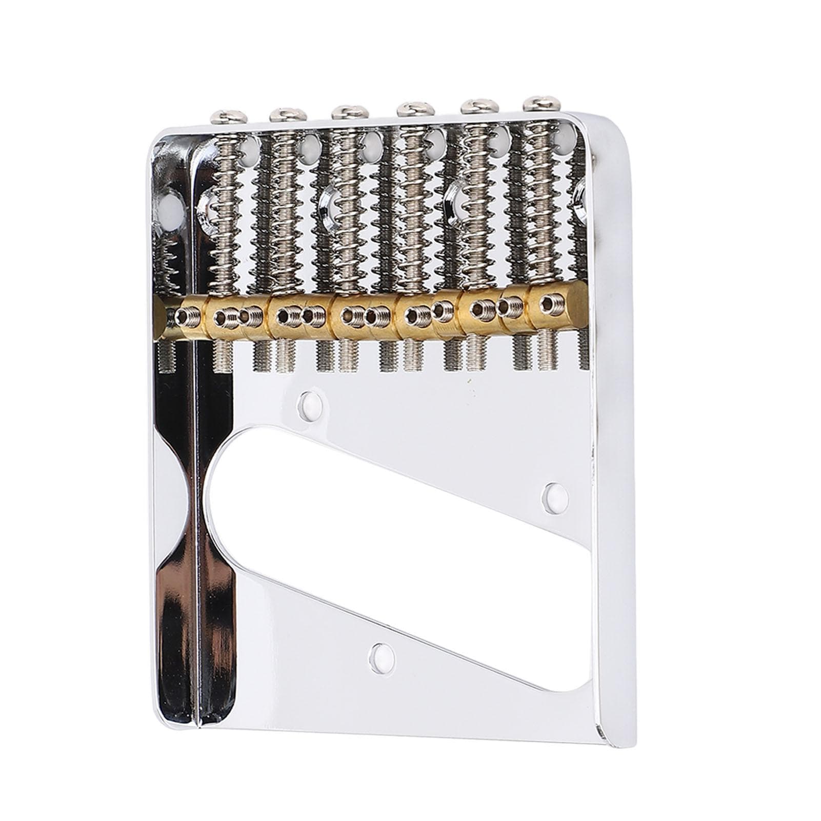 54mm Guitar Bridge with Brass Barrel Saddles 6 String Metal Bridge Replacement for Telecaster