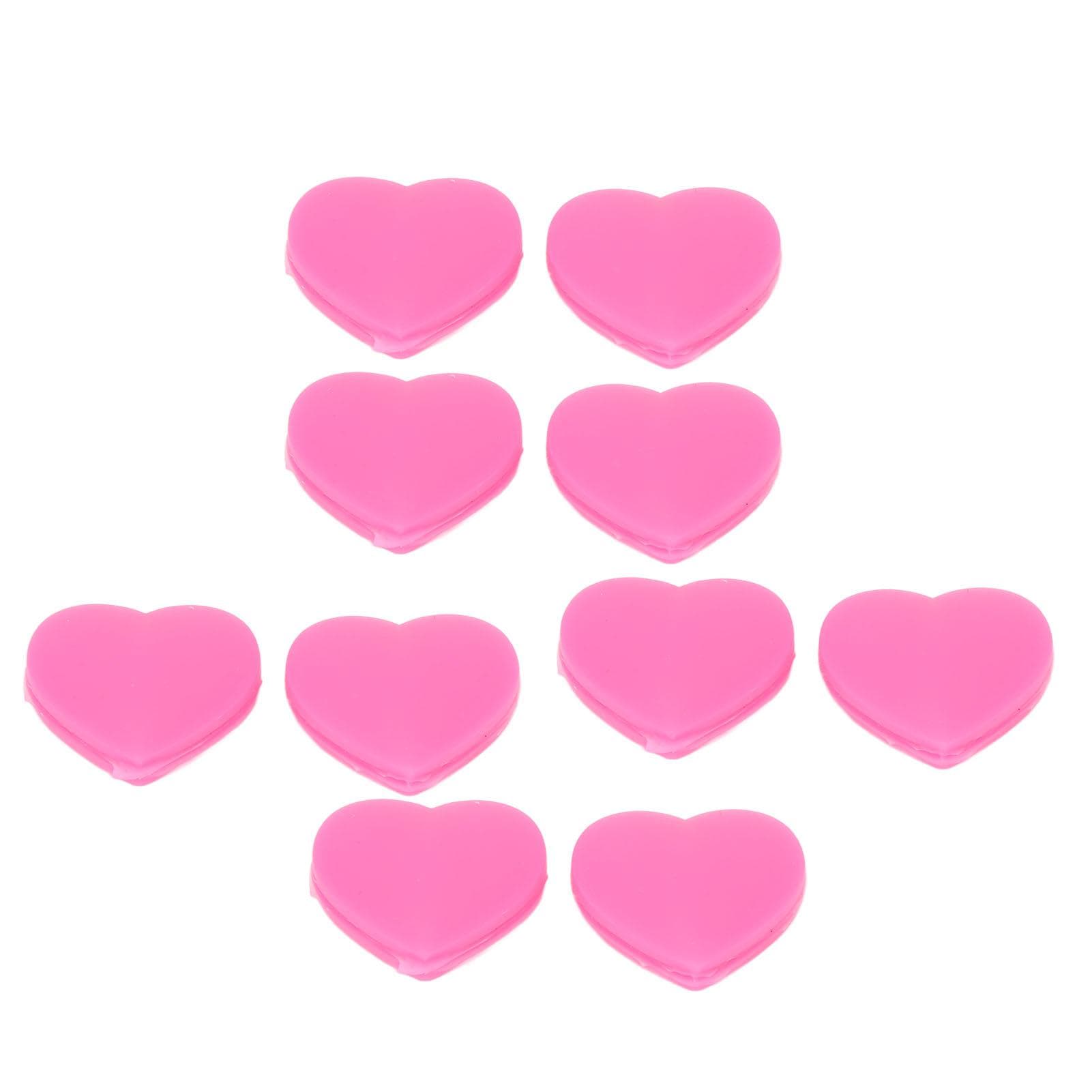 10 PCS Tennis Racket Vibration Dampener Heart Shape Silicone Tennis Shock Absorber Pink