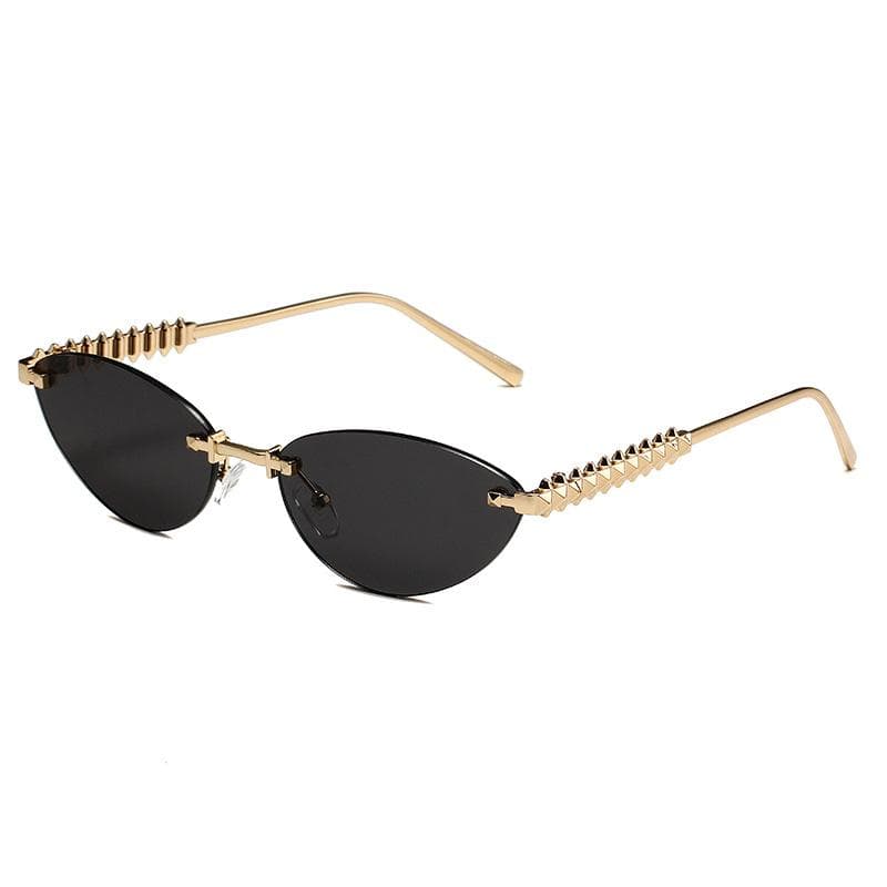 1PC European American INS Fashion Cat Eye Sunglasses Unisex Metal Rivet Leg Sunglasses Stylish UV Protection