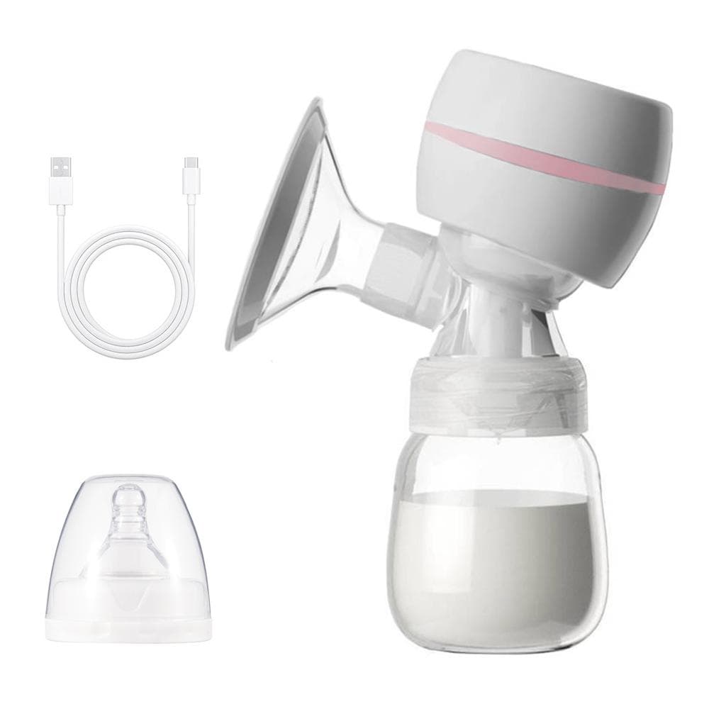 Portable Integrated Breast Pump with LED Screen Electric Breast Pump for Breastfeeding 3 Modes 9 white