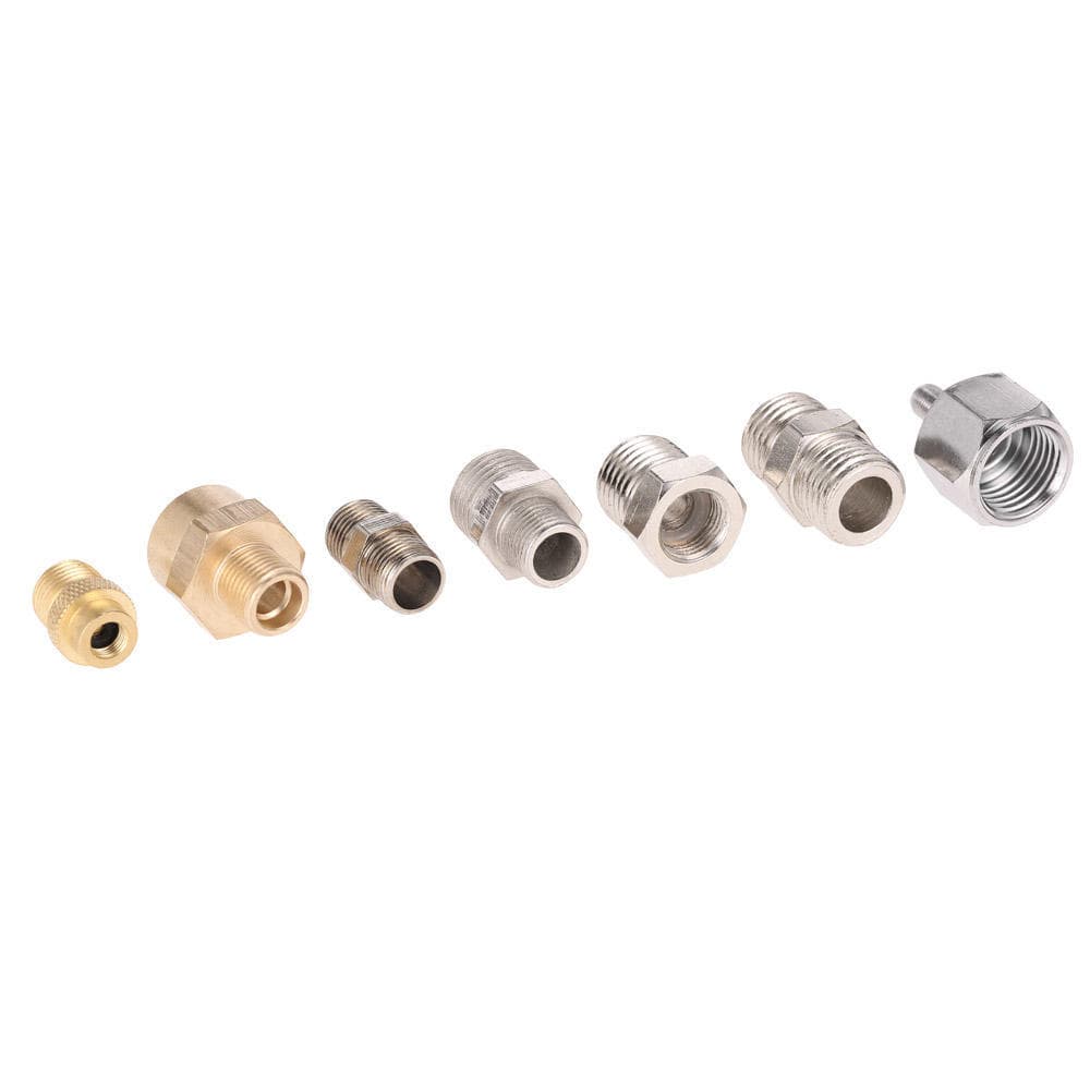 Professional 7pcs Airbrush Adaptor Kit Fitting Connector Set For Compressor & Airbrush Hose
