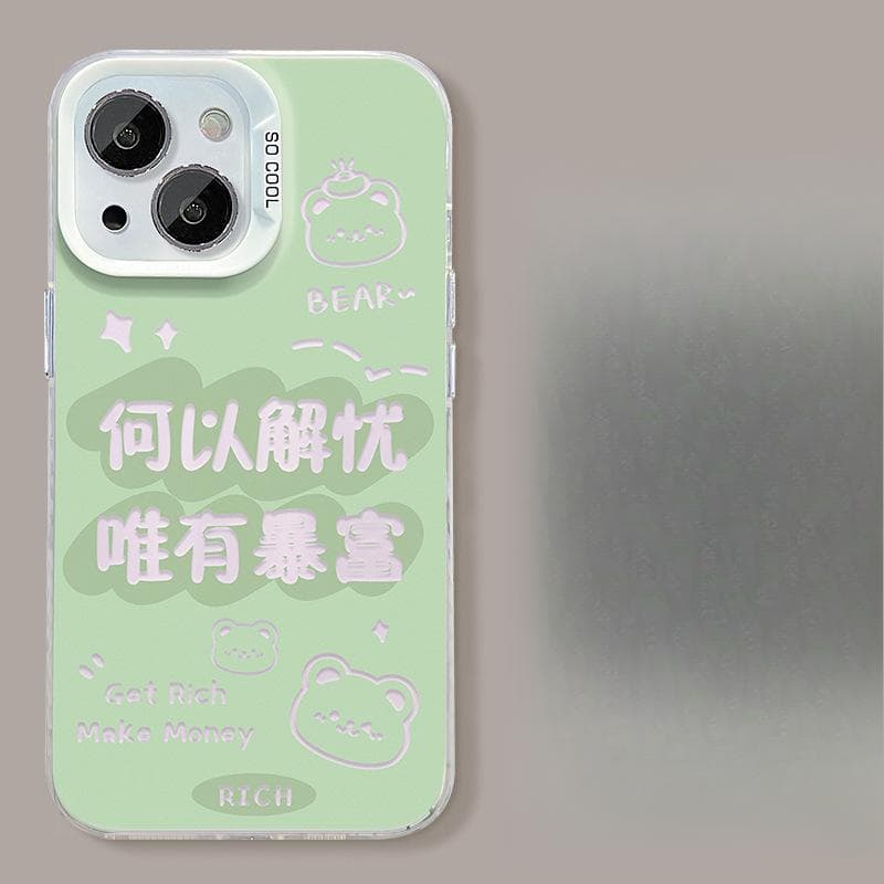 Applicable To Apple 13 Mobile Phone Case IPhone 15pro Everything Goes Smoothly Invisible Bracket 14 Color Silver Matte 12 Large Holes Honor X40i
