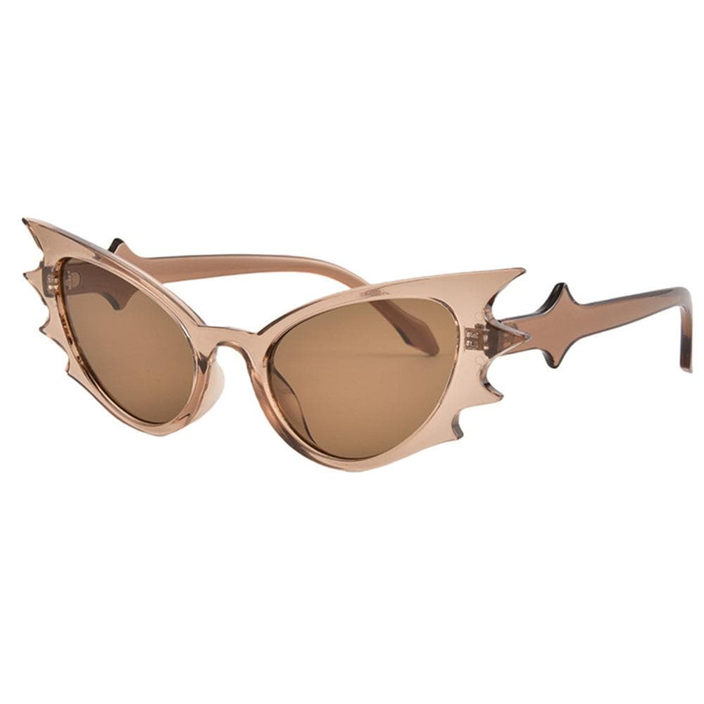 New Retro Gradient Bat Cat Eye Sunglasses UV400 For Women Men Hip Hop Party Dance Halloween Full Frame Sun Glasses as picture