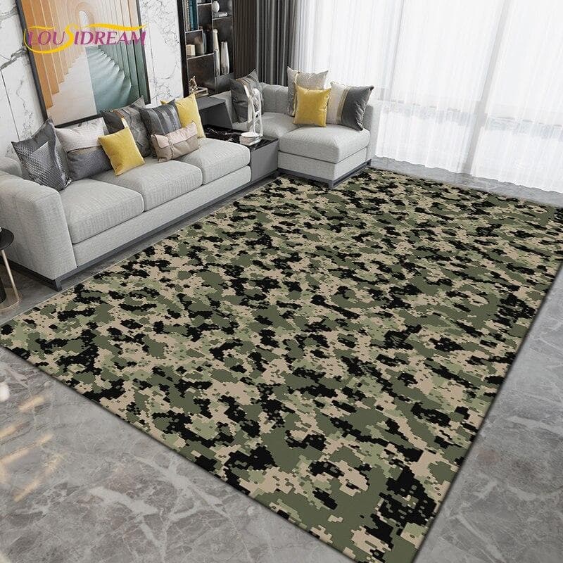 Military Camouflage Carpets for Living Room Bedroom Decorative,Outdoor Camping Rugs,Doormat Kitchen Bathroom Non-slip Floor Mats 60x90cm