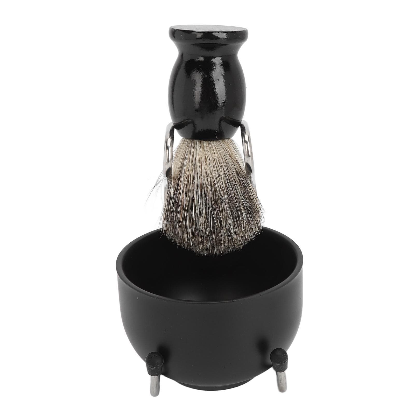 Men Beard Shave Set Brush Stand Foam Bowl Beard Brush Beard Grooming Set for Barbershop Hotel Home