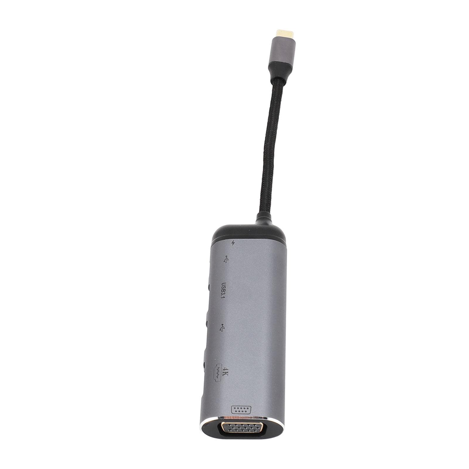 6 In 1 Type C Hub 4K HD Multiport Fast Transmission Type C to VGA Adapter for Mobile Phone Laptop