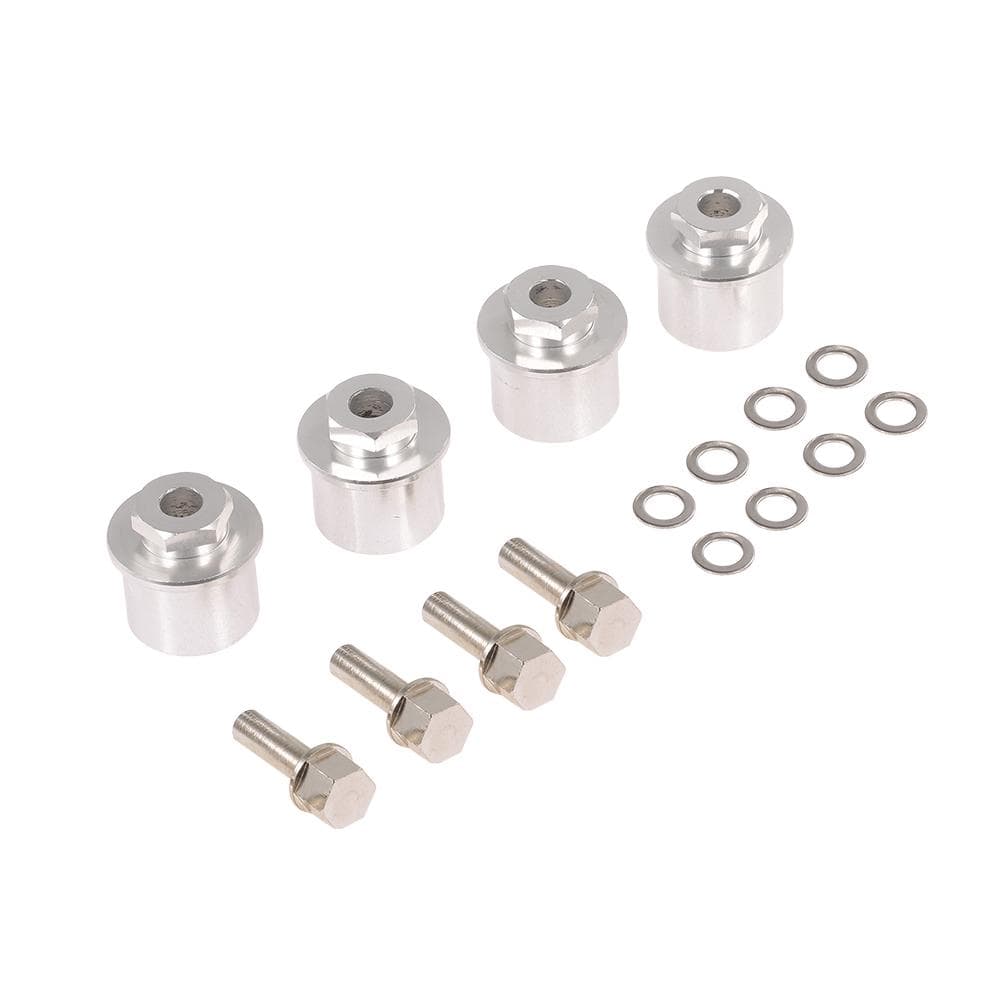 12mm Wheel Hex Adapters Wheel Widener for 1/10 RC Car Wheels TRX-4 AXIAL SCX10 RC4WD Modification silver