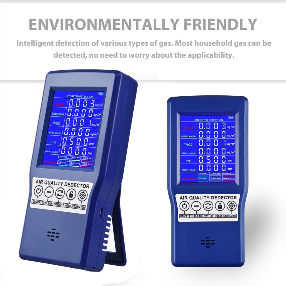 Portable Handheld Home Household Multifunctional CO2 ppm Meters Mini Carbon Dioxide Detector Gases black