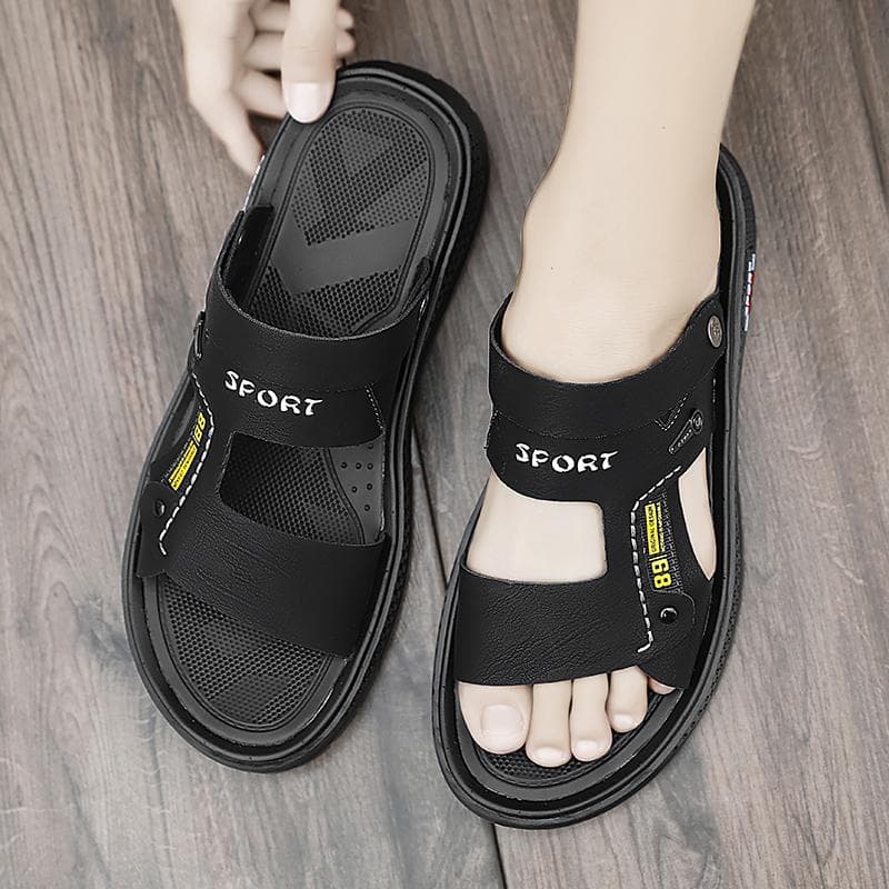 Summer Sandals Casual Flip-flops Beach Vacation Trend Flip-flops 44 black
