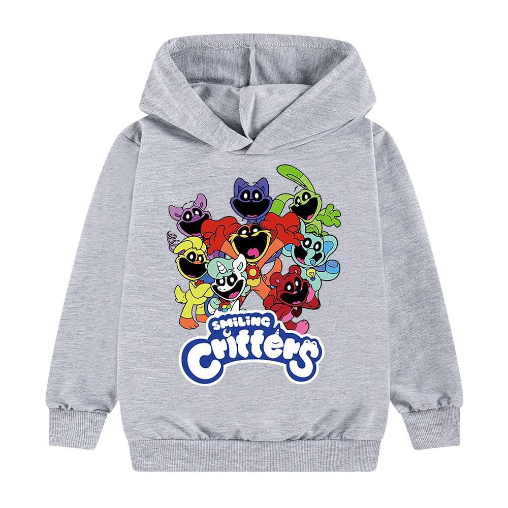 Kids 3D hoodie Smiling Critters pullover Children Sweater 170cm grey