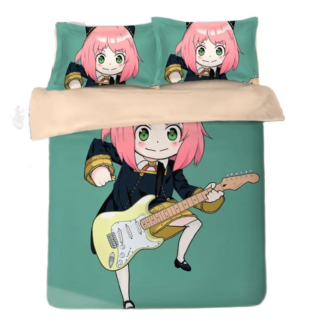 Anime Spy X Family Bedding Set Anya Duvet Cover,Spy Family Bedding Twin Queen Size Kids Bedroom Decor Children's Gifts 135x200cm-2pcs