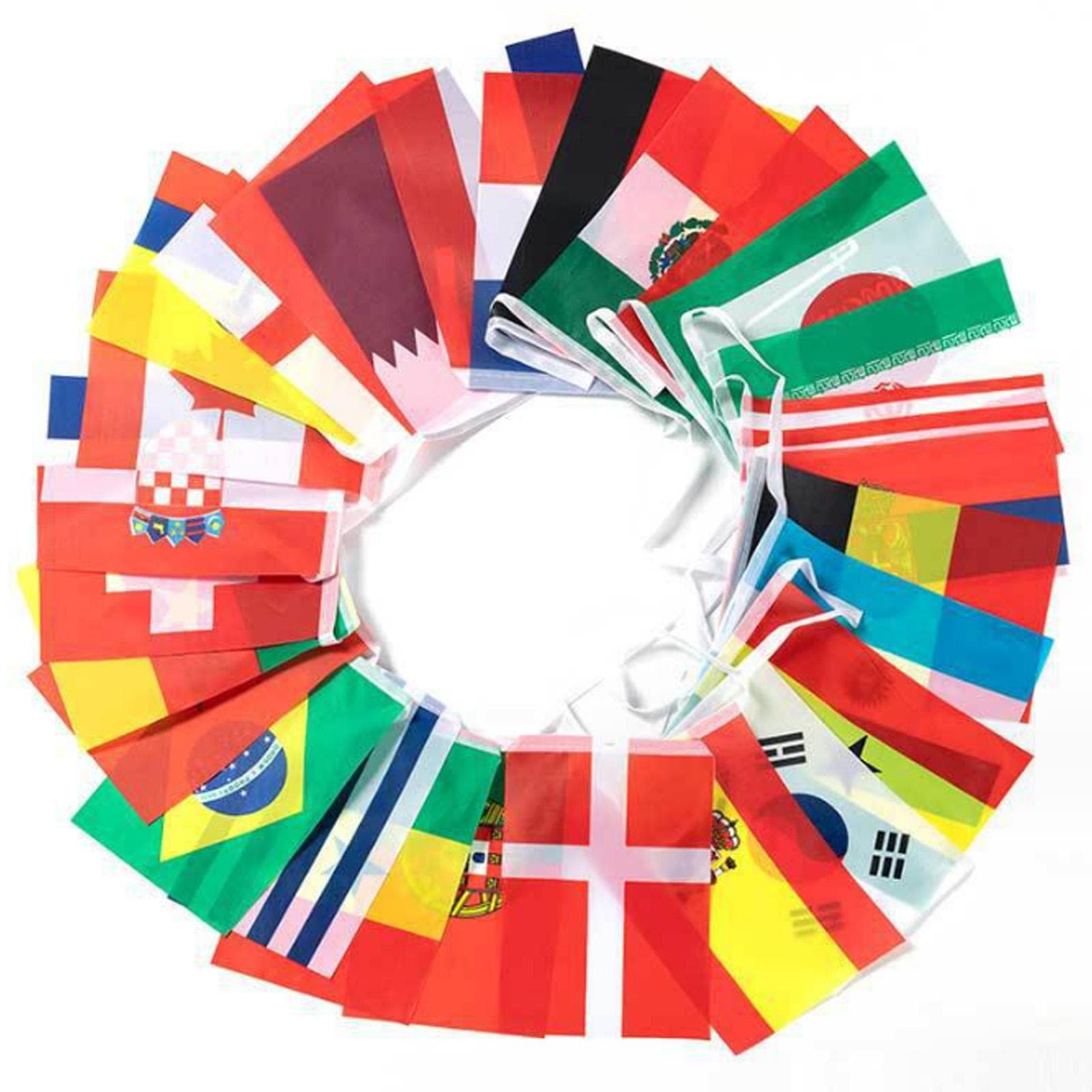 95ft 100 Countries String Flag World Flag Banner International Flags Banner for Party Decorations
