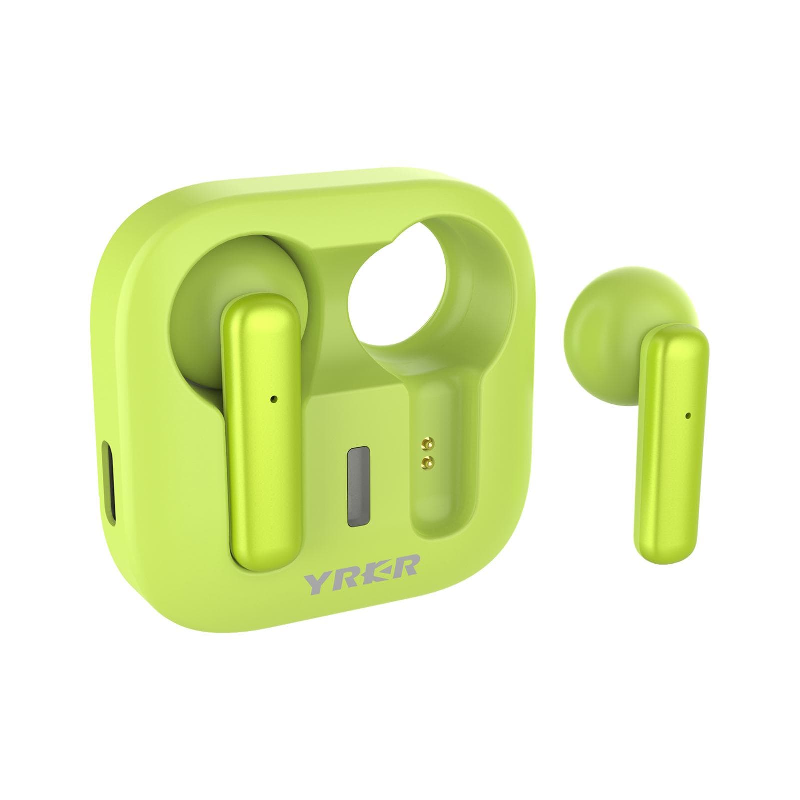 YRKR Wireless Earbuds BT5.3 Earphone High-Clear Voice Long Endurance 72H Standby Low Latency Fast green
