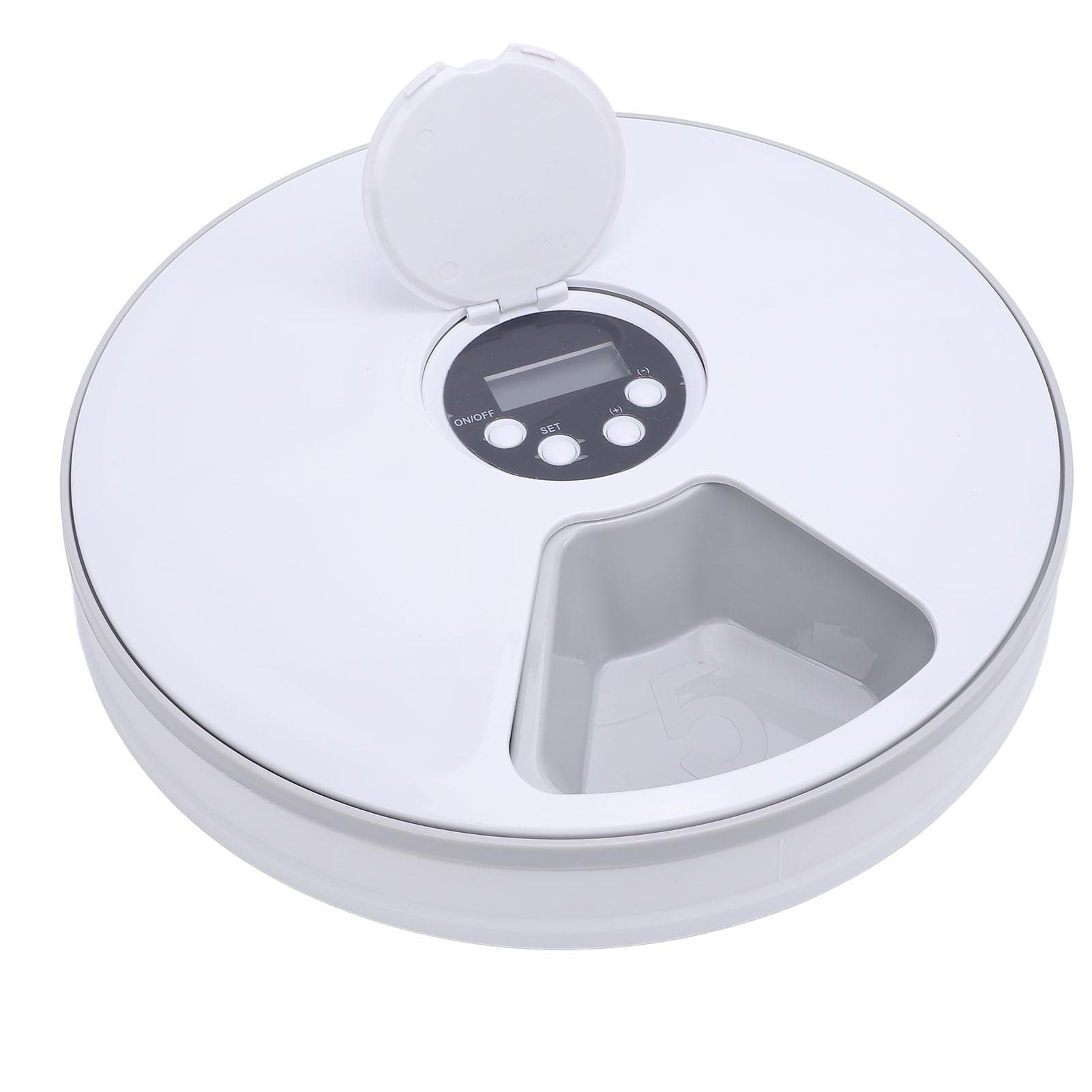 Automatic Pet Feeder Timed Feeding Portion Control Lightweight Plastic Food Water Dispenser for