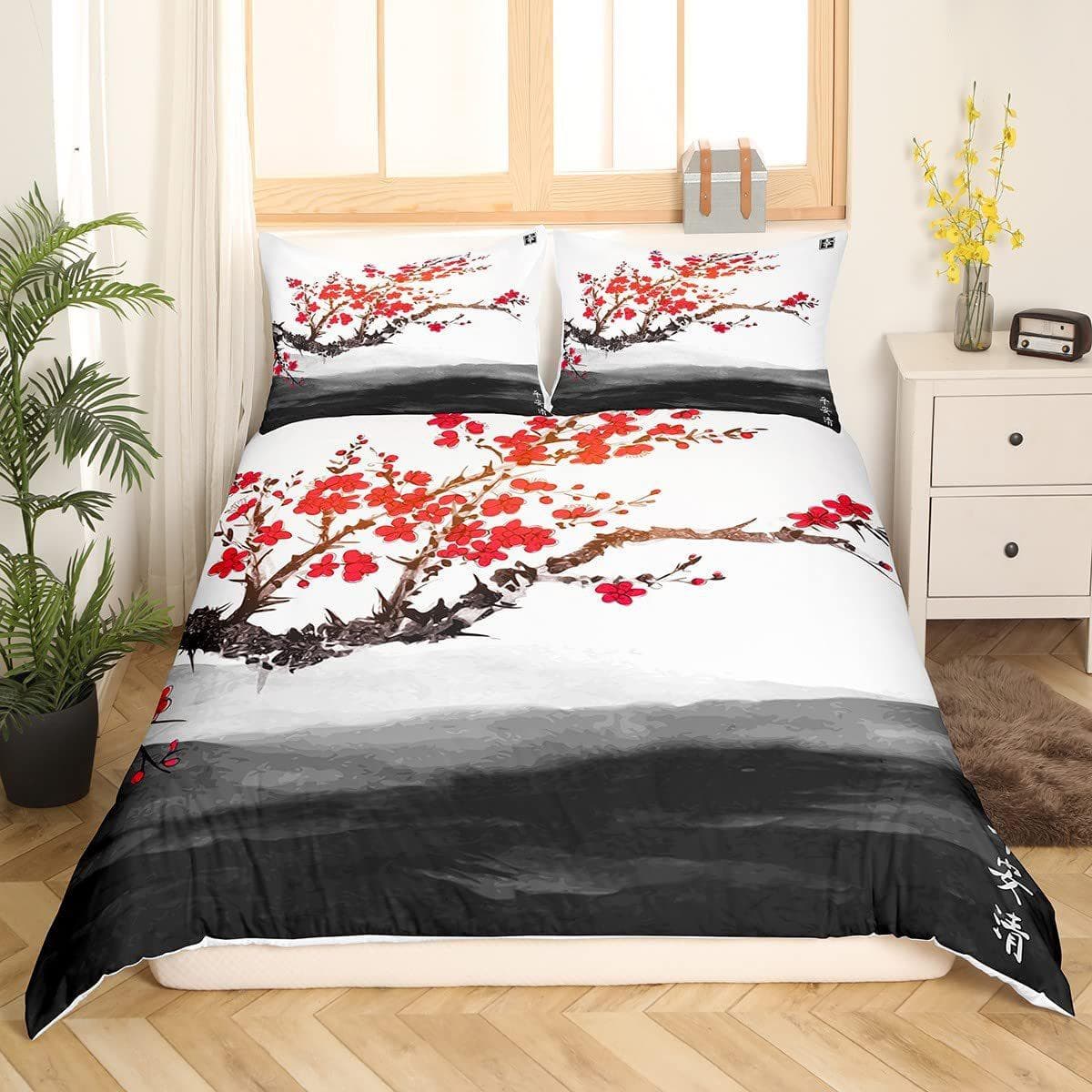 Chinese Style Chinese Painting Ink Painting Quilt Cover Digital Printing Bedding Three-Piece Duvet Cover Germany 155 * 200