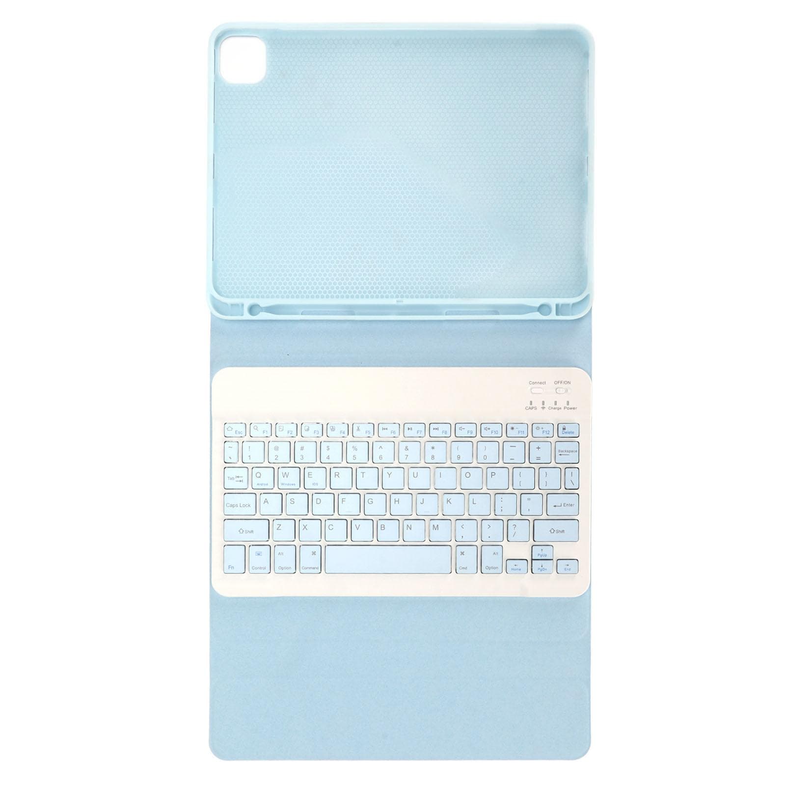 For IOS Tablet Pro Keyboard Magnetic Detachable Auto Sleep Pencil Holder Kickstand Wireless blue