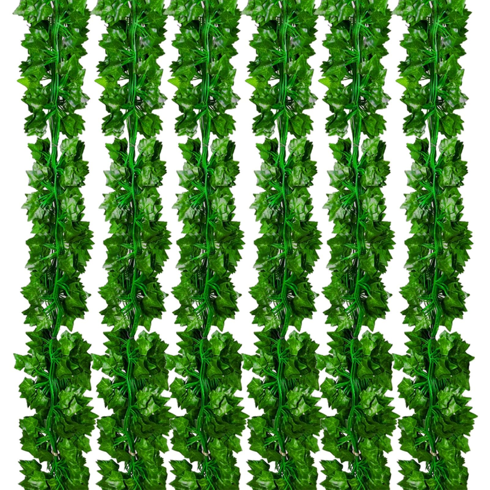 12 Pack 83 Ft Artificial Ivy Garland Vine Fake Greenery Leaf Hanging Plants Garland for Wedding Sweetpotato Leaves
