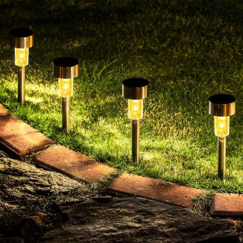 2-30PCS Outdoor Solar Garden Lawn Decoration Light Courtyard Viewing Light Ground Insertion Light Courtyard Path Projection Light Christmas Decoration Warm White 2PCS