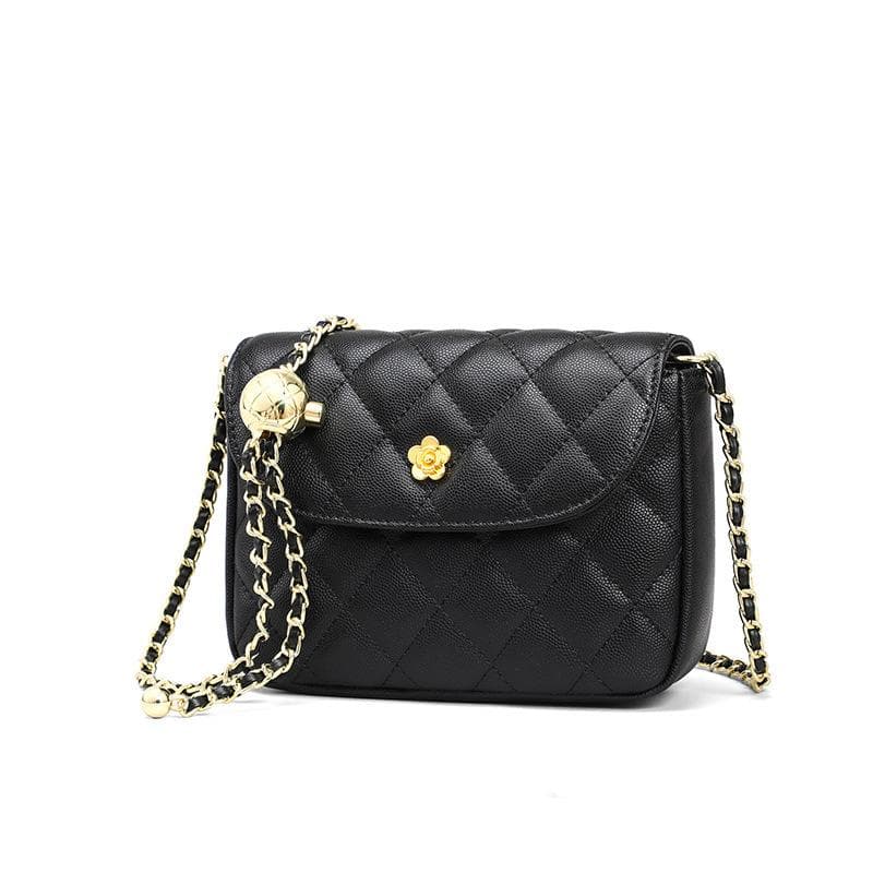 Bag Fashion Bag Women's Bag Crossbody Bag Spring and Summer All Match High-grade Leather Chain Small Square Bag