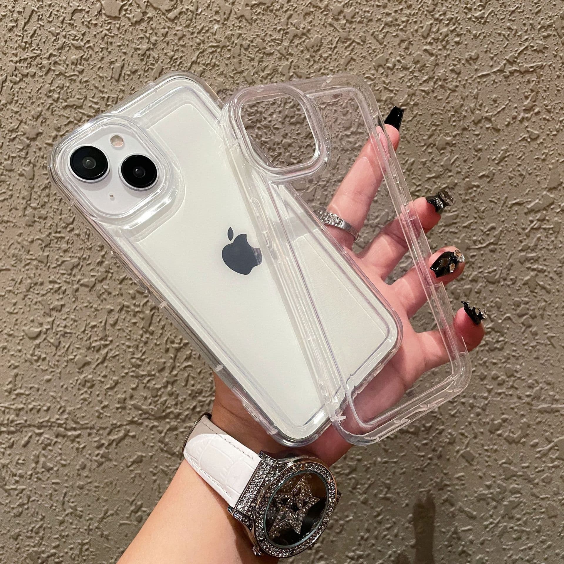 Photo Frame Airbags Are Suitable for Apple 15PROMAX/16e Transparent Protective Case Anti-fall Soft Case IPhone 11 Mobile Phone Case iPhone16PROMAX