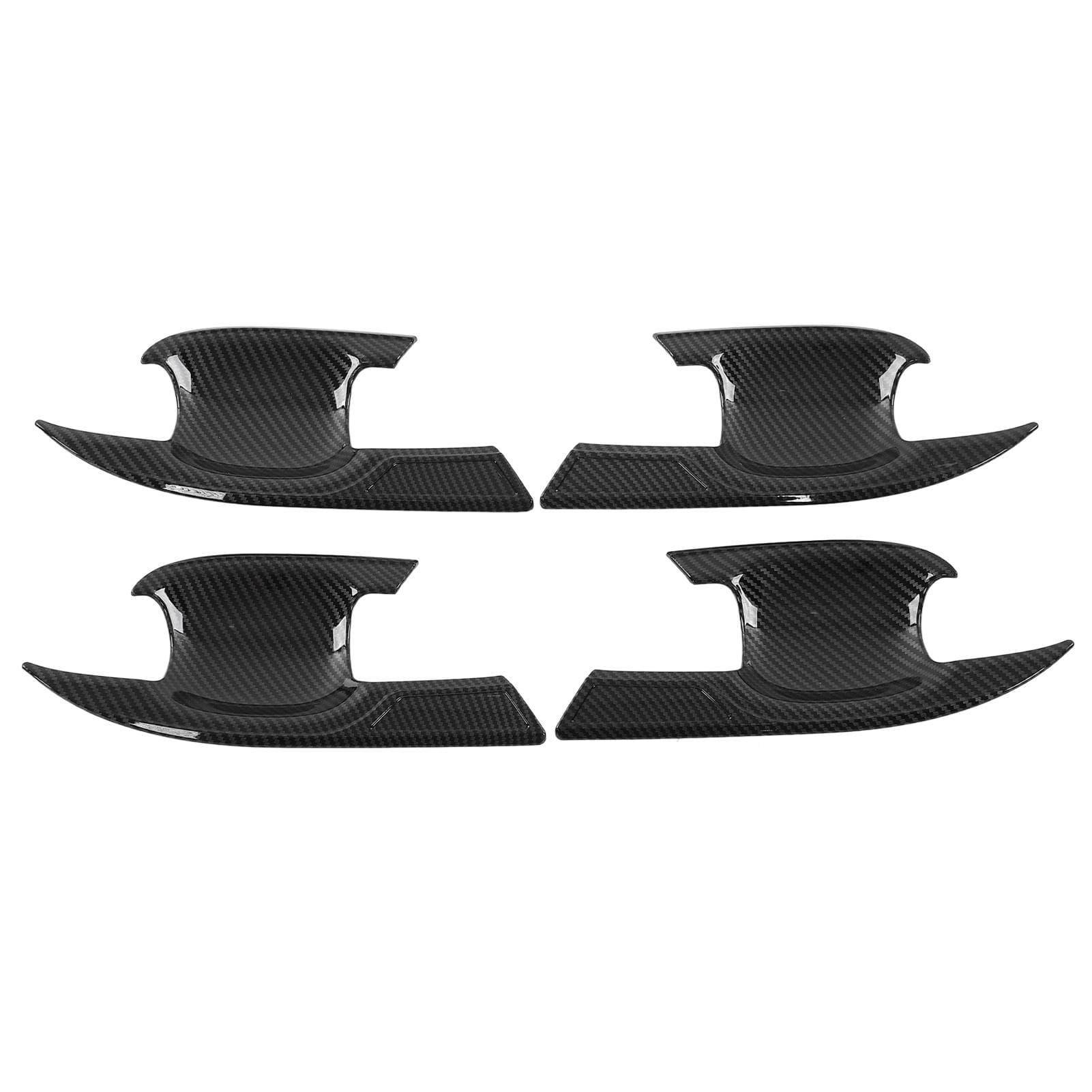 4pcs Exterior Door Handle Bowl Cover Carbon Fiber Color ABS Frame Replacement for Highlander 2022+