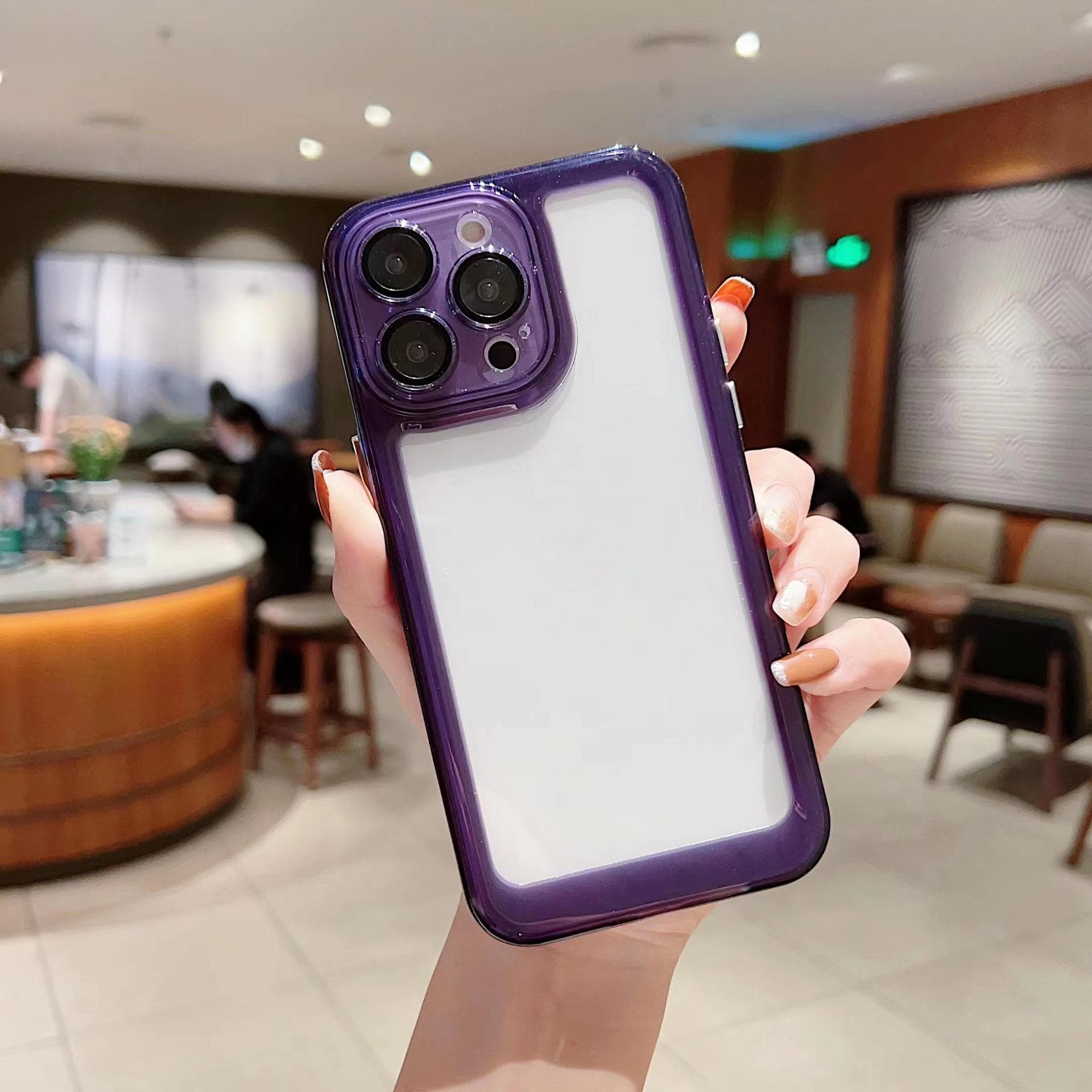 Applicable To Apple 15PROMAX Lens Film Acrylic 14 Transparent Mobile Phone Case IPhone 13 Metal Buttons iPhone 11 Pro
