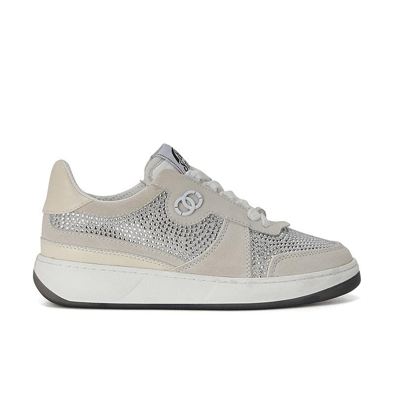Diamond Glossy Splicing Sneakers Women's Spring New Casual Sports Running Shoes 40