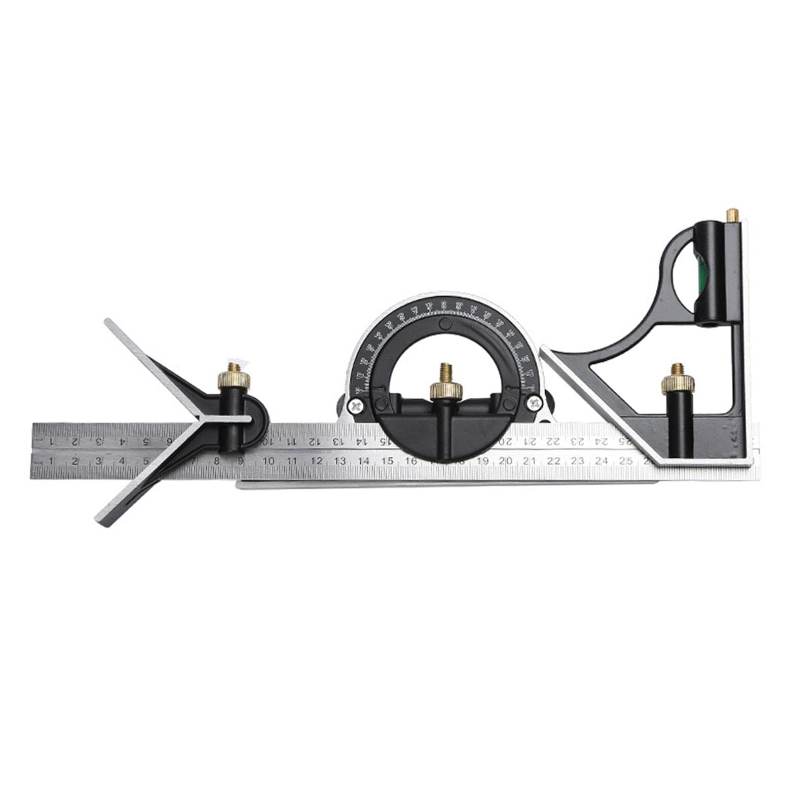 300MM Combination Square Angle Ruler Green 90 degrees Stainless Steel Level Square High Precision 45 degrees 300mm Combination Square silver