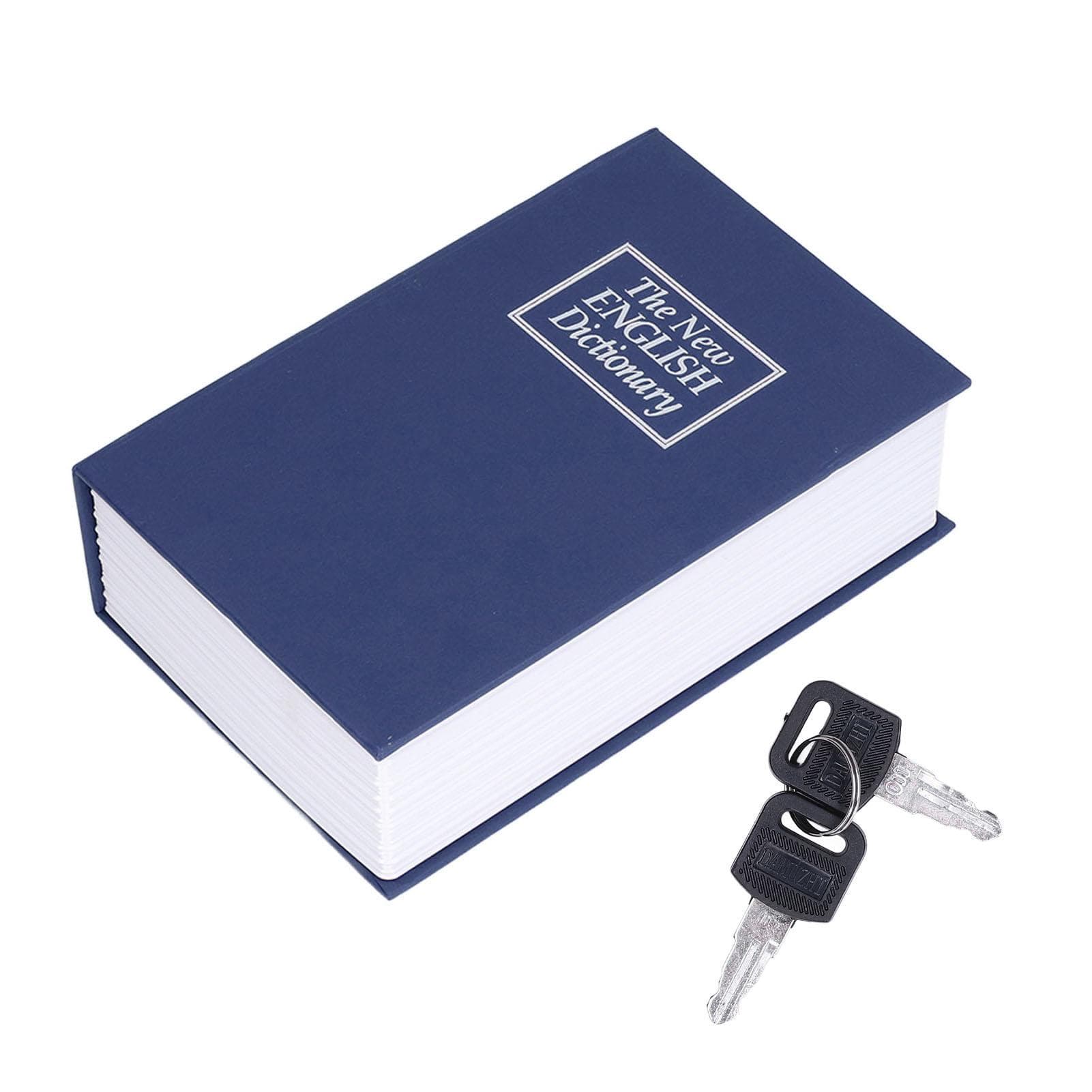 Safe Box Simulation Book Shape Decorative Storage Money Case for Bedroom Living Room OfficeBlue blue