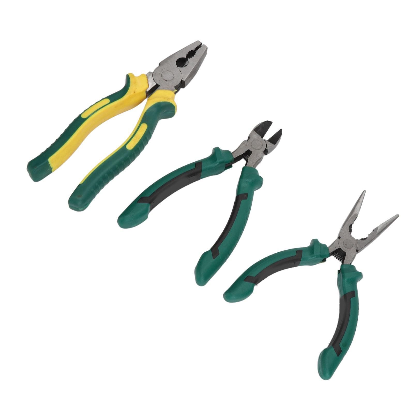 3PCS Plier Set 6 Inch Diagonal Cutting Needle Nose 8 Inch Wire Plier Multifunctional Electrician
