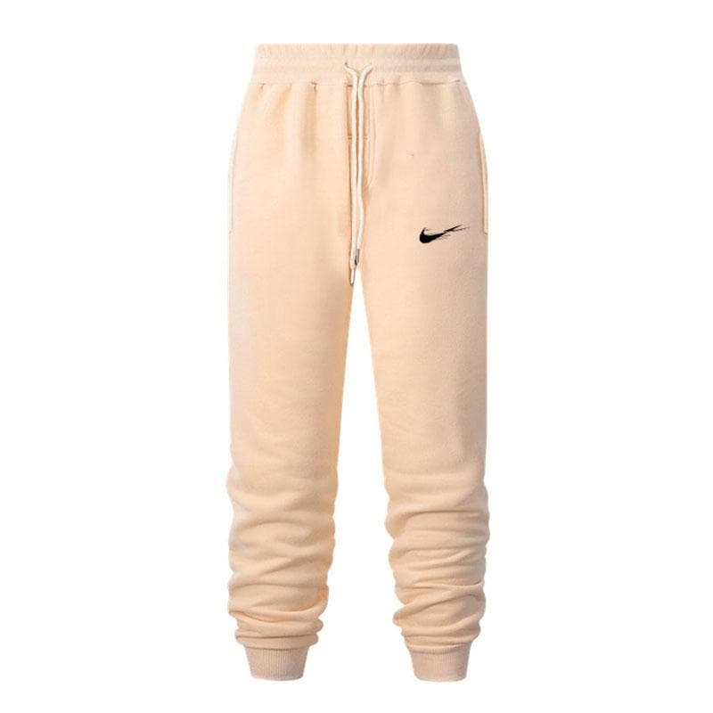 Men's Autumn and Winter Casual Pants Sports Pants Men's Pants Jogging Pants Hip Hop Street Pants L ivory