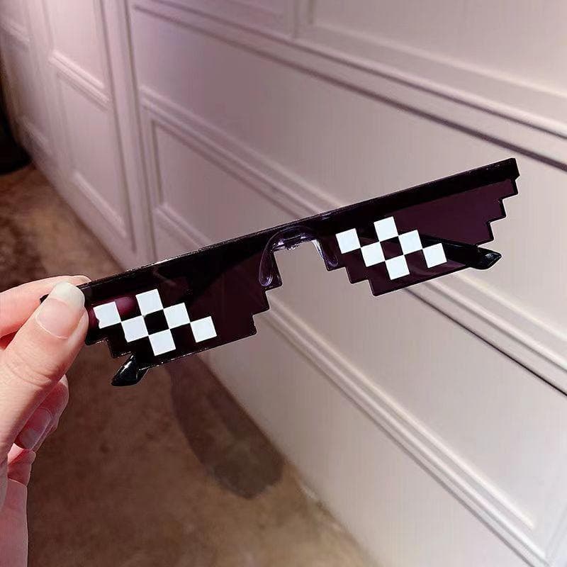 New Borderless Mosaic Sunglasses Women Men UV400 Outdoor Fun Quirky Personality Sun Glasses Oculos De Sol As shown in the figu