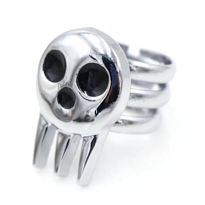 Anime Soul Eater Death The Kid Cosplay Rings Unisex Opening Adjustable Skull Ring Prop Jewelry Accessories resizable