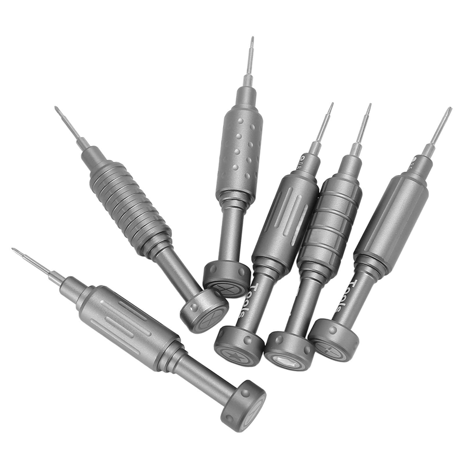 6Pcs Phone Repair Screwdriver Aluminium Alloy High Hardness Antiwear Magnetic Screwdriver Set for