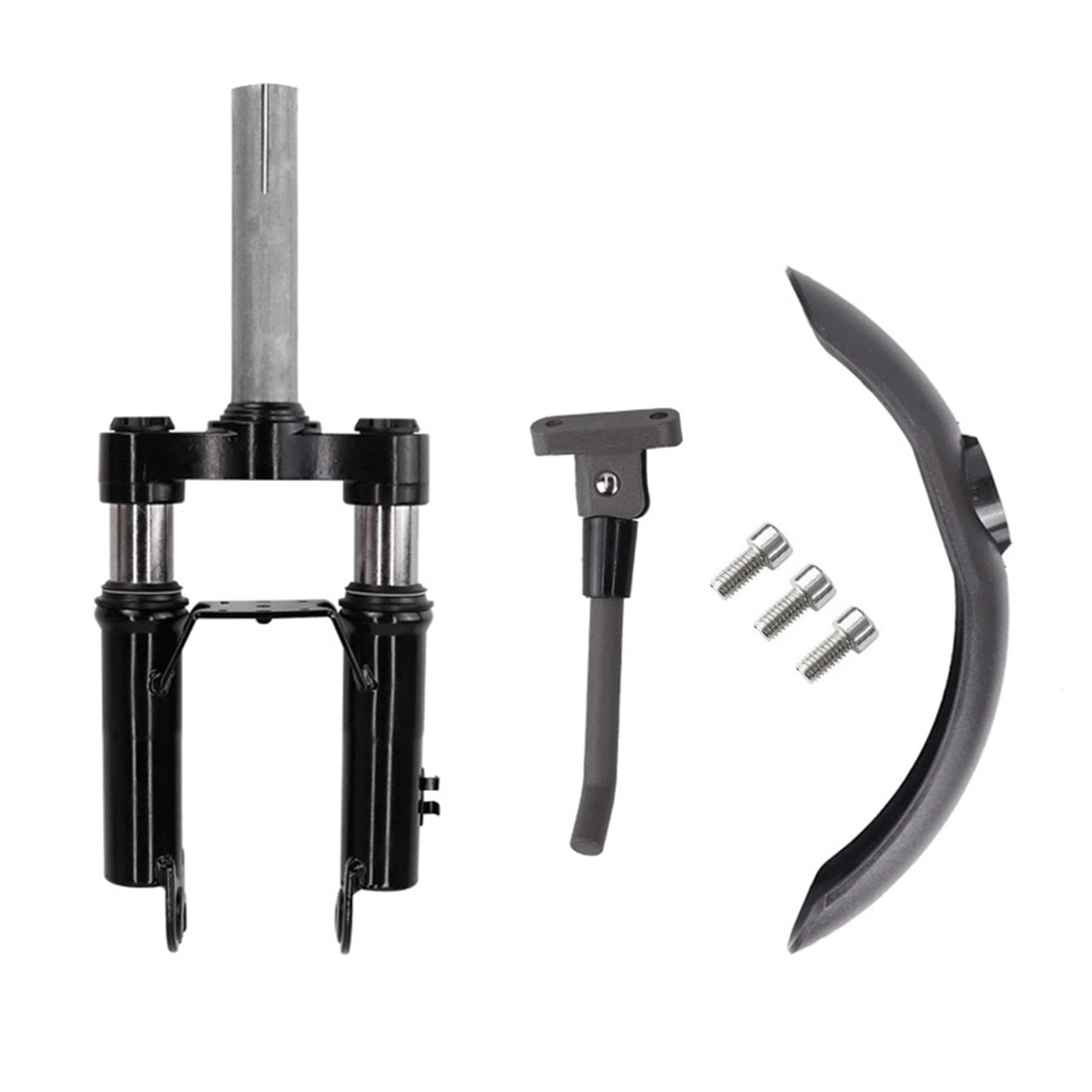 Electric Scooter Front Fork Shock Absorber Mudguard Kickstand Set Compatible for Xiaomi M365 black