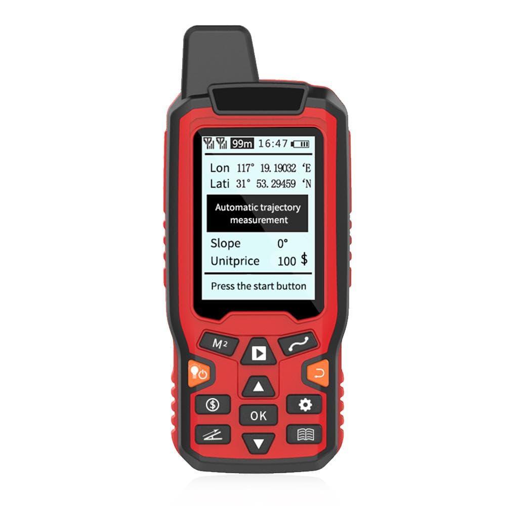 GPS Land Area Measure Handheld USB Navigation Track Area Calculation Meter Backlit LCD red