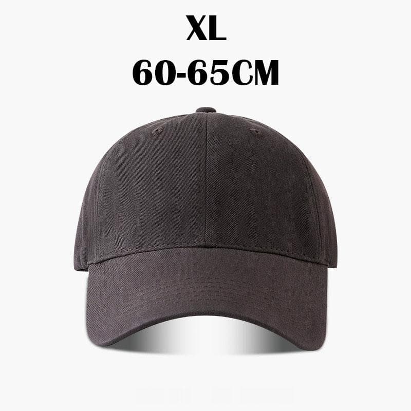 Unisex Big Head 60-65cm Hat Plain Curved Sun Visor Hat Outdoor Dustproof Baseball Cap Solid Adjustable Leisure Caps Men Women XL 60-65cm