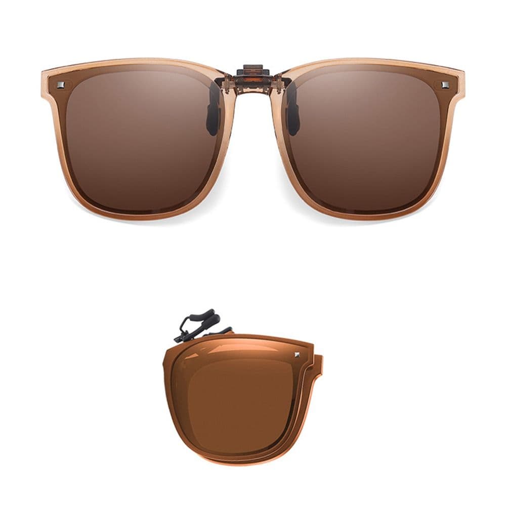 Funny UV 400 Clip On Sunglasses Square Frame Folding Sun Glasses Eyewear for Women Men Easy Carry