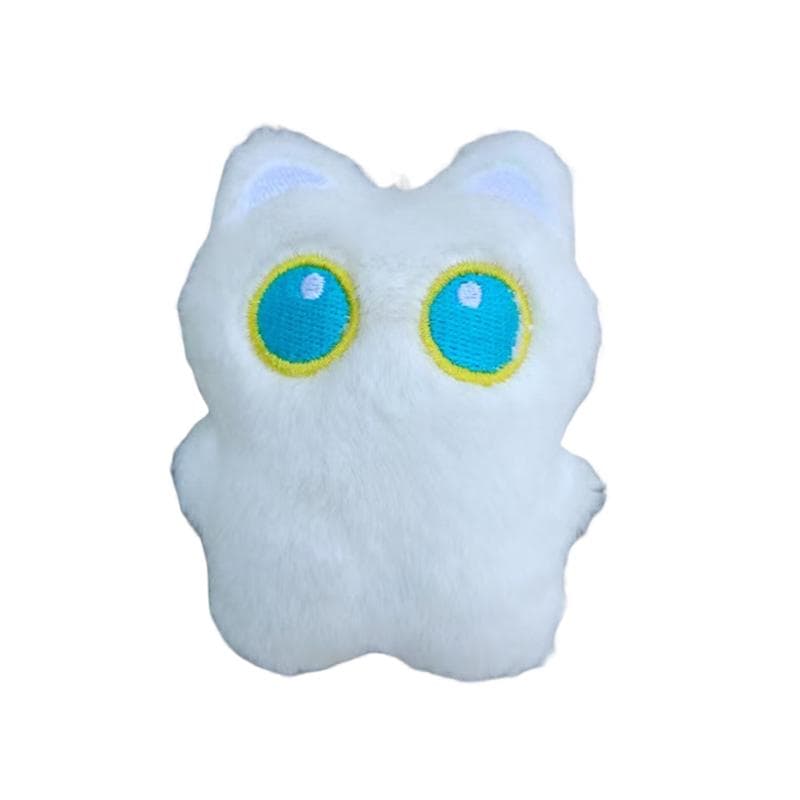 1-12pc Lovely Cat Plush Keychain Cute Blue Eyes Kitten Soft Stuffed Squeeze Toy Car Key Backpack Pendant Bag Decor Birthday Gift