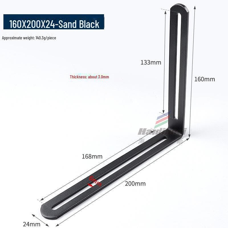 Stainless Steel Adjustable L-Shaped 90° Angle Bracket Connector