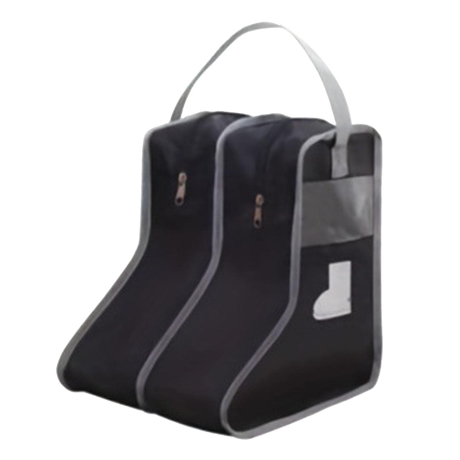 Boots Storage Bag Visible Dustproof Foldable Portable Boots Shoe Bag for Outdoor Travel Black S