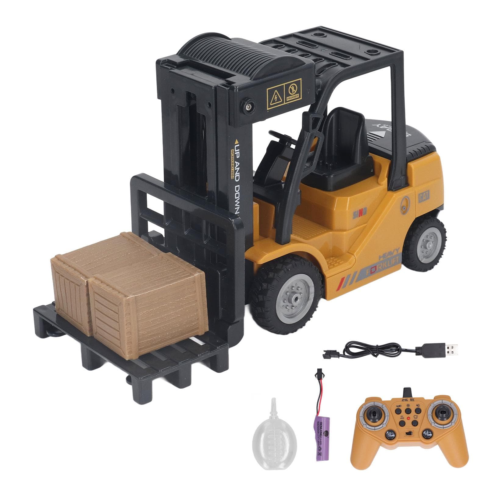 1:24 Remote Control Forklift Professional Full Functional Sound and Light Alloy Forklift