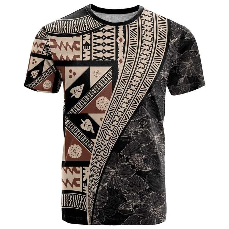 New T Shirt For Men Summer 3D Printed Round Neck Short Sleeves Casual Oversized Polynesian Street T-shirts Clothes M